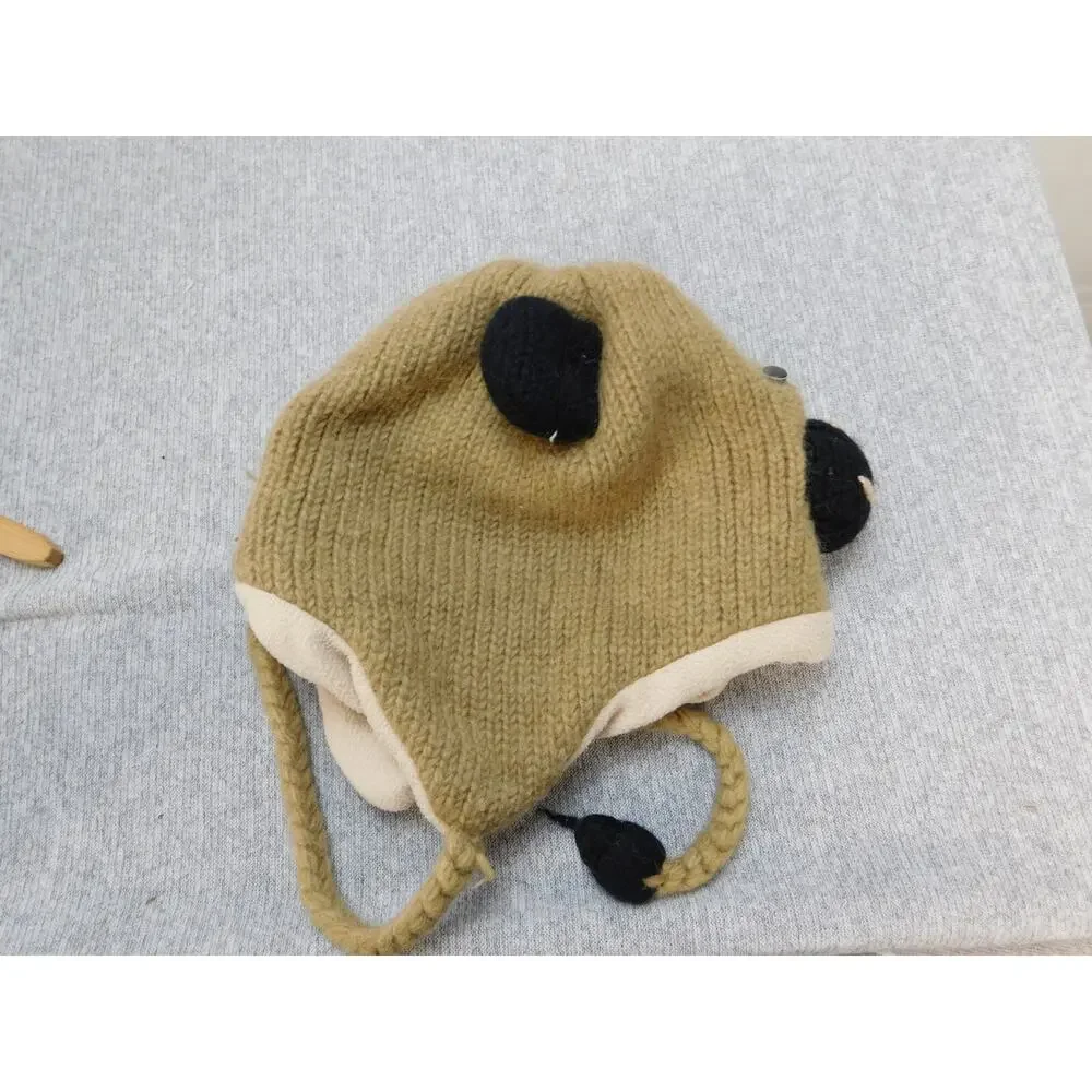 Rising International Baby One Size Knitted Wool Bear Hat